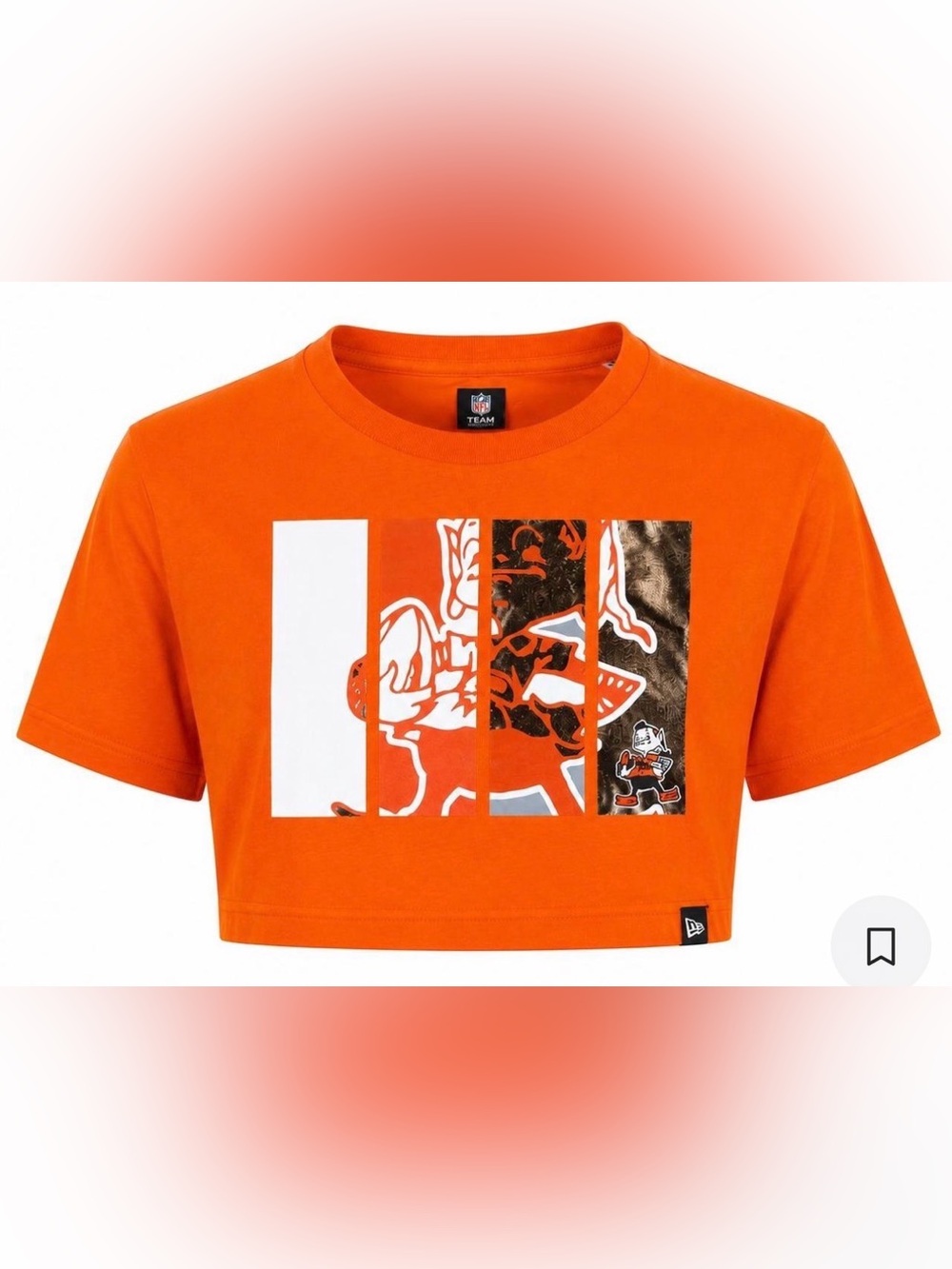 NWT New Era Women’s Orange Cleveland Browns Short Sleeve Graphic Crop Top - L